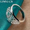 925 Sterling Silver Hollow Flower AAA Zircon Charm 7 8 9 10 Ring For Women Wedding Engagement Fashion Jewellery