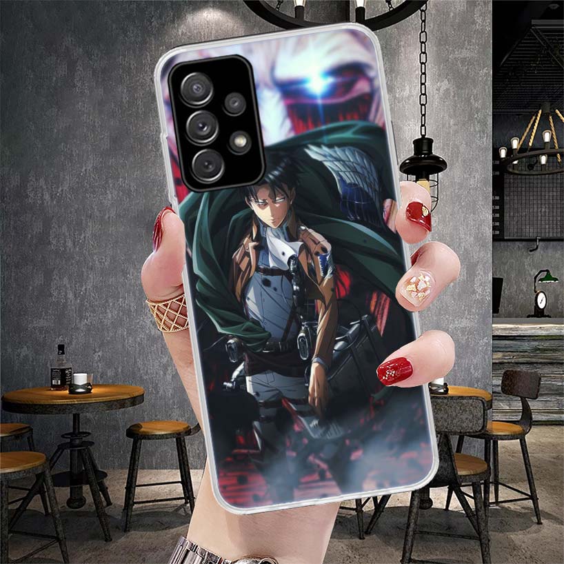 Чехол для телефона Titan Attack Levi для Samsung Galaxy A12 A22 A32 A52 A72 A02S A51 A50S A71 A70 A31 A20S Note 20 Ultra S10 A10S Galaxy