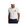 Polo Вышитая рубашка поло Slim Fit Мужские топы Белый 710853312-023