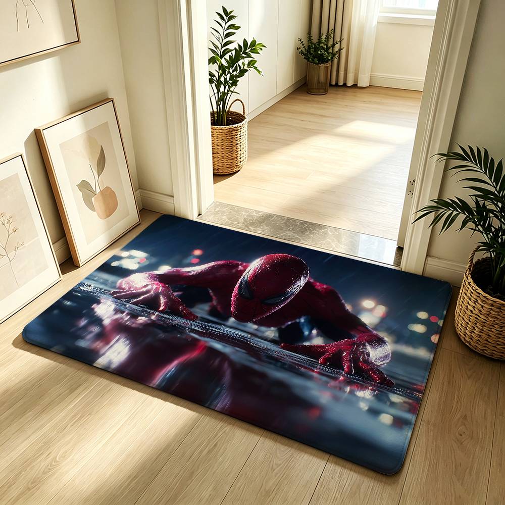 Classic S-Spider-Man Carpet Bathroom Anti-slip Mat Door Mat Home Decoration Mat Entrance Door Mat Scratch-resistant Door Mat