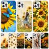 Beauty Yellow Sunflower Print Case Phone Cover for Apple iphone 16 15 14 13 12 Mini 11 Pro Max 16E X XS XR 7 Plus 8 + SE 2020 Tr
