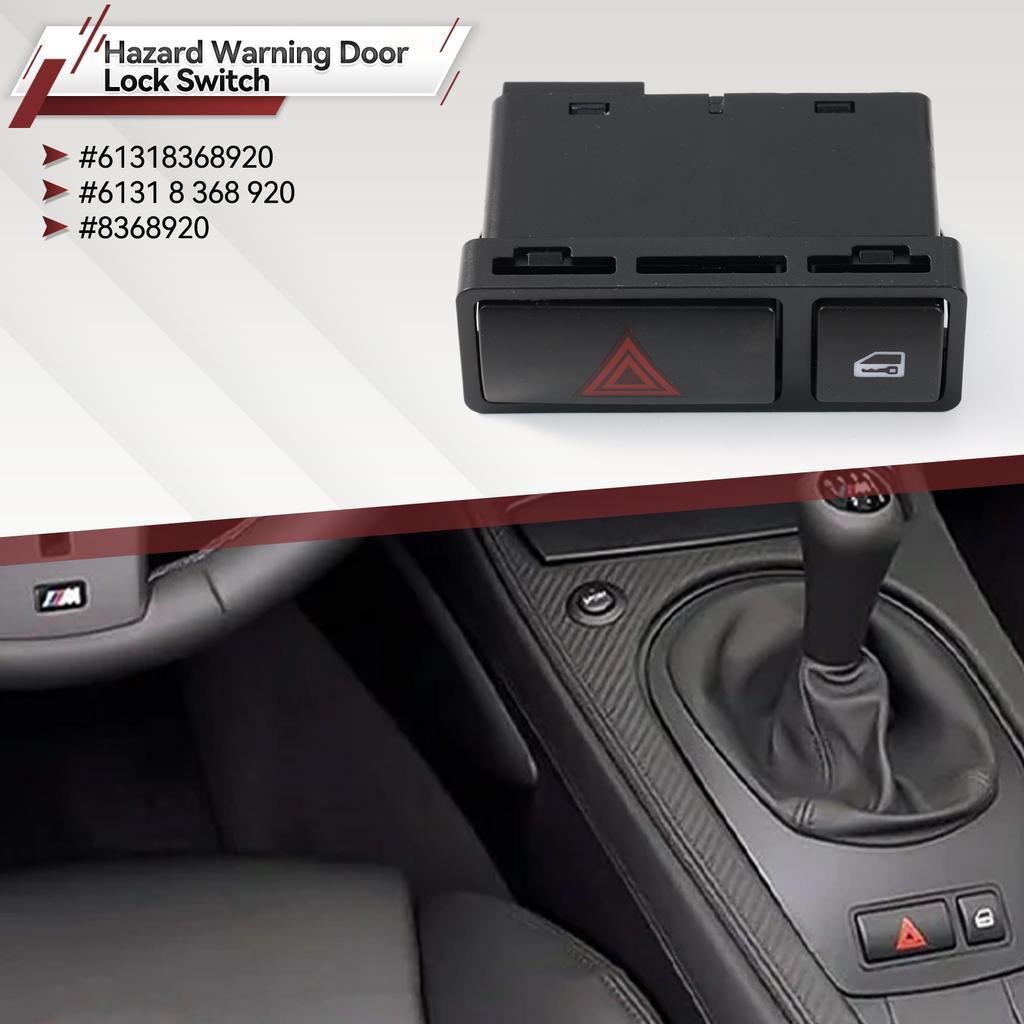 Выключатель аварийной сигнализации Кнопка аварийной вспышки Вкл/Выкл 61318368920 Подходит для BMW 3 серии E46 E53 E85 E86 X5 Z4 M3 325