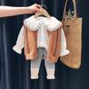 Girls' Long Sleeve Casual Cardigan - Solid Color, Korean Style, Lightweight Autumn/Spring Shirt for Baby & Little Girls