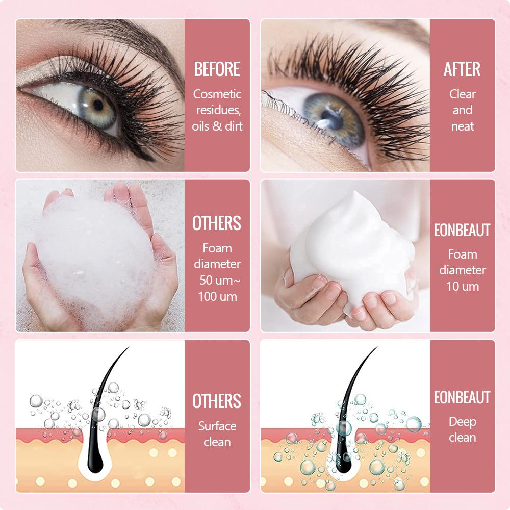 eonbeaut 60 мл персиковый шампунь для ресниц, кисть для чистки ресниц, пена для макияжа, инструменты для удаления клея, аксессуары для наращивания