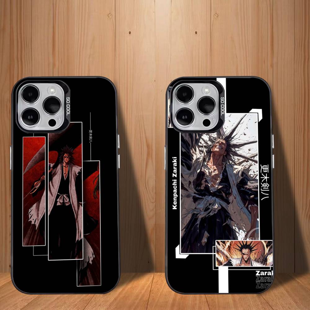B-Bleach Z-Зараки Кенпачи Чехол для телефона для iPhone 17,16,15,14,13,12,11,Mini,Pro,SE,MAX Белый Матовый Ударопрочный Чехол