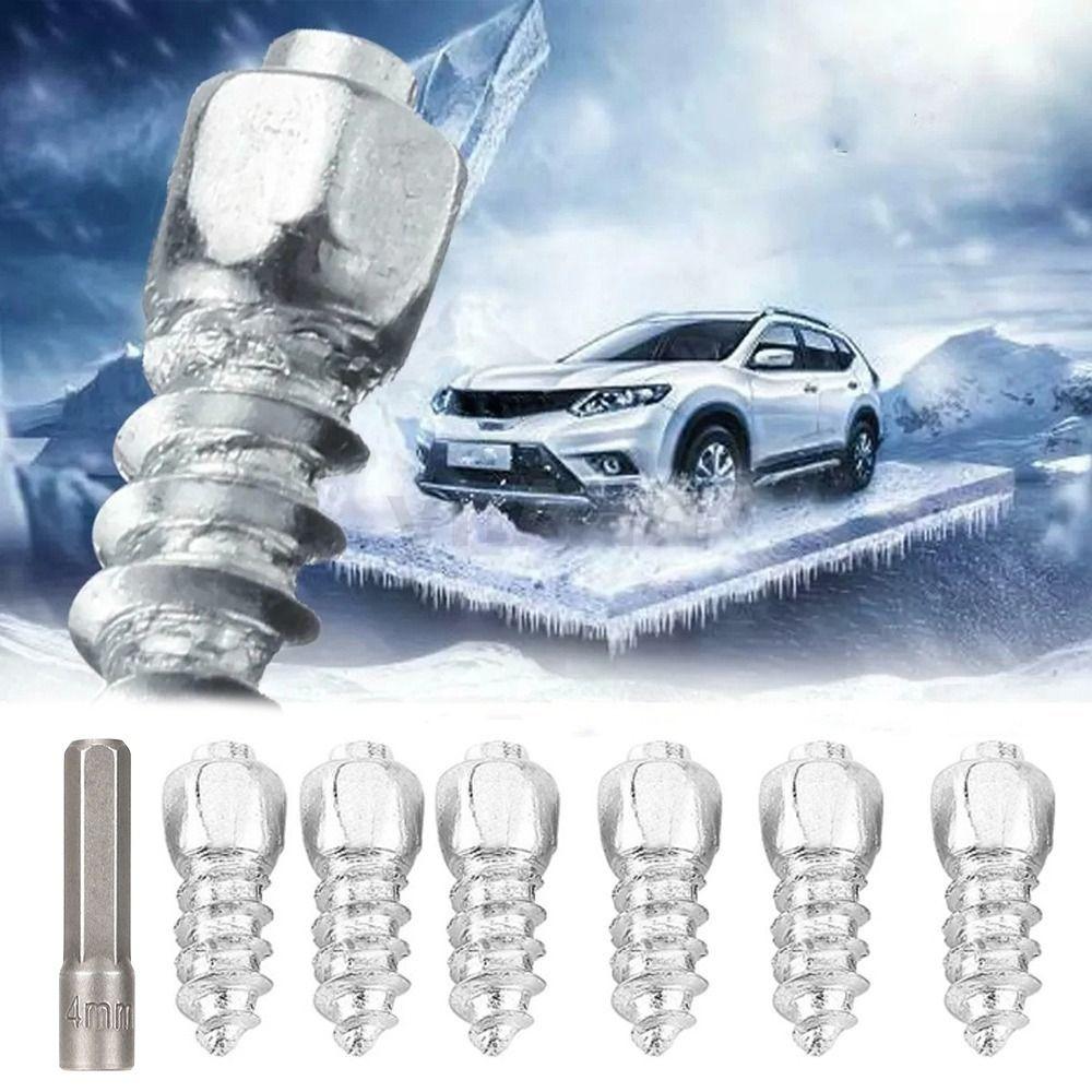 50pcs Stainless Steel Car Snow Tyre Studs Anti Ice Wheel Lugs New Snow Spikes Racing Car