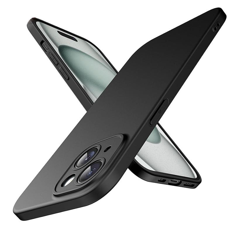 Роскошный Ультратонкий Матовый Силиконовый Мягкий Чехол Для iPhone 15 14 Plus 13 Mini Pro Max SE 2022 2020 Однотонный Черный Полная Тонкая Задняя Крышка