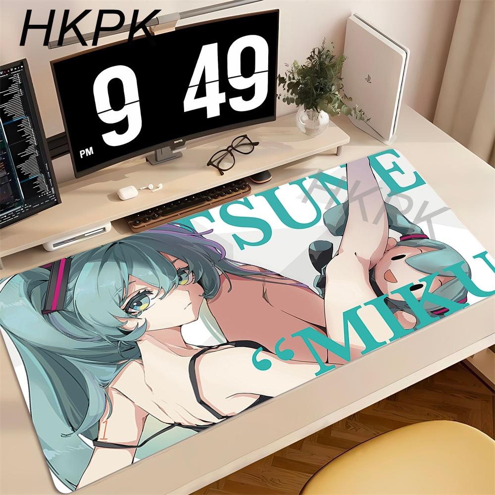 HHatsunes Miku Mouse Pad Desk Protector Mousepad Cartoon Anime Rubber Gaming Mausepad Keyboard Mats Gamer Kawaii Cute Deskmat