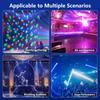 DJ Party Disco Ball Night Light Sound Activated 4 in 1 LED Stage Lights Strobe Pattern Light for Home Room Dance Parties