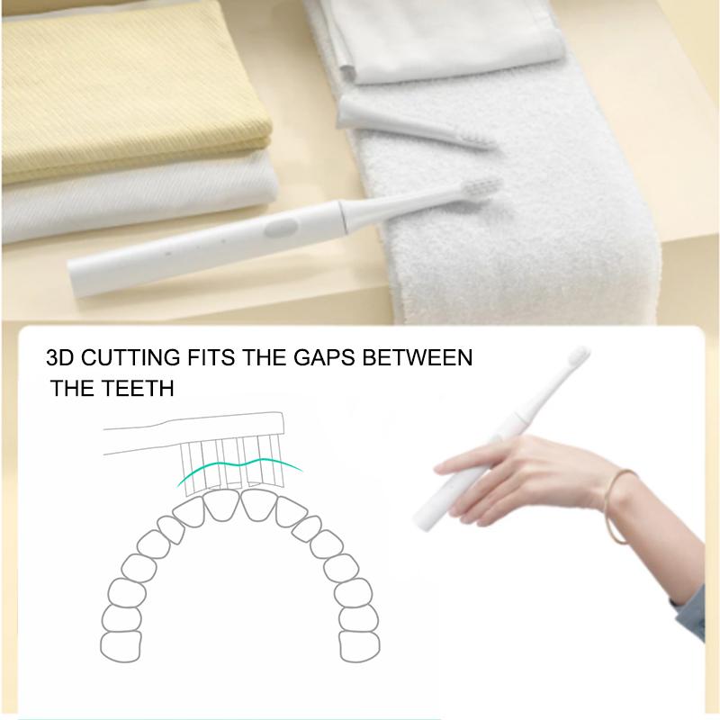 10 шт. насадки для щеток для XIAOMI T100 с мягкой щетиной DuPont, вакуумные насадки, сменные насадки для электрической зубной щетки