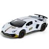 1:32 Модель Спортивного Автомобиля Lamborghini Aventador SVJ LP780-4 Игрушка Металлическая Литая Распашные Двери-Ножницы Открываются Имитация Звука Света Хобби Подарки
