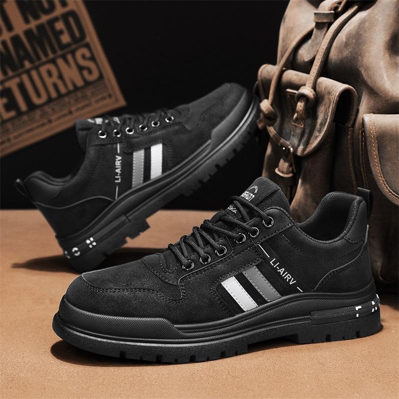 Мужские легкие и дышащие кроссовки, новые рабочие короткие ботинки с плоским дном, многоцелевая спортивная обувь для подростков