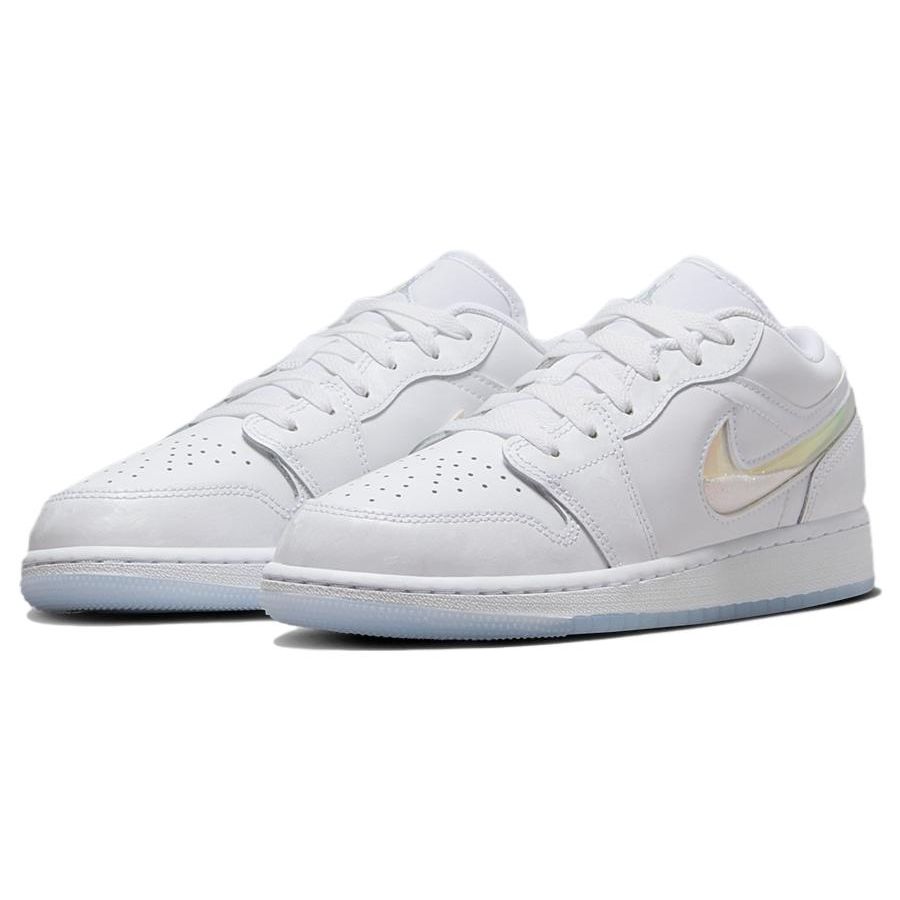 Детские кроссовки Air Jordan 1 Low SE GS Glitter Swoosh Blue Blue-Tint Summit-White FQ9112-100