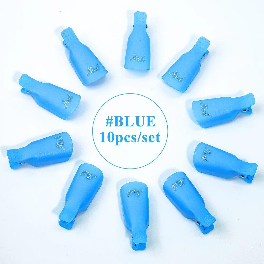 10 шт. акриловых колпачков для ногтей Soak Off Cap Clips для чистки ногтей, маникюра, для снятия УФ-гель-лака, обертки для замачивания, инструменты для пальцев