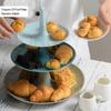 BORREY Fruit Basket Stand 2 3 Tier Cake Nut Plate Stand Dessert Plate Round Resin Biscuit Tray Compote Household Snacks Storage