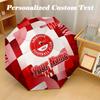 8 Rib Auto Folding Umbrella Aberdeen FC Print Custom Name Text Portable Rain Gear