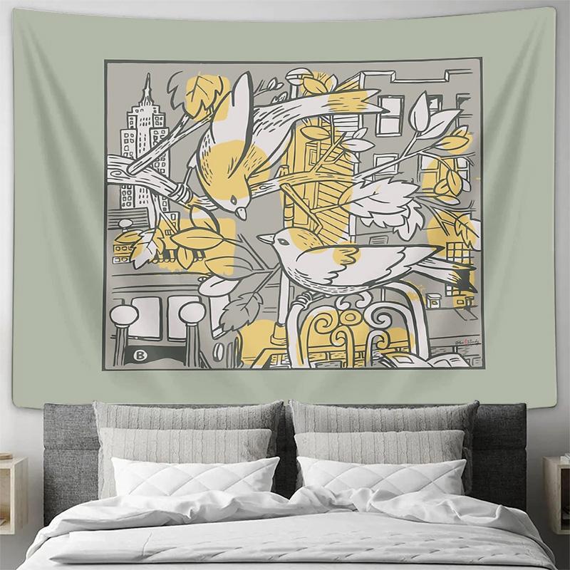 Bohemian Wall Tapestry Nature Forest Tree Tapestry Vintage Home Decor Room Hanging Large Wall Art Living Room Bedroom Aesthetic