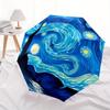 1pc Van Gogh Starry Night Sky Automatic Open/Close Umbrella with Windproof, Functional Design, 8-Rib Sturdy Canopy, Durable Ribs,035