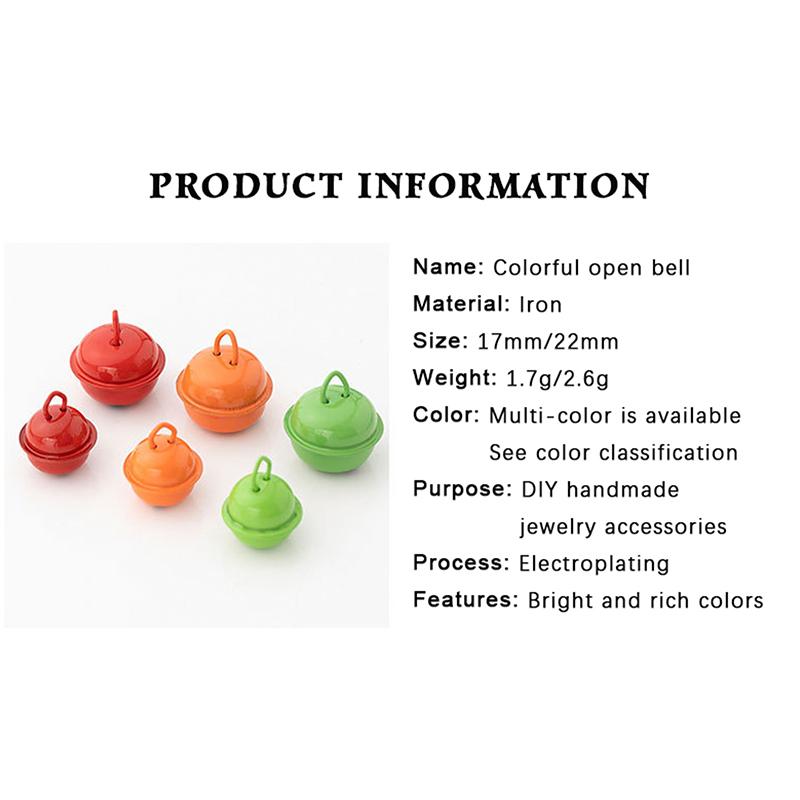 10 шт. 22 мм Красочные Расписные Бубенчики Металлические Круглые Мини Колокольчики Украшения Декор Подвески для Рождества DIY Поделок