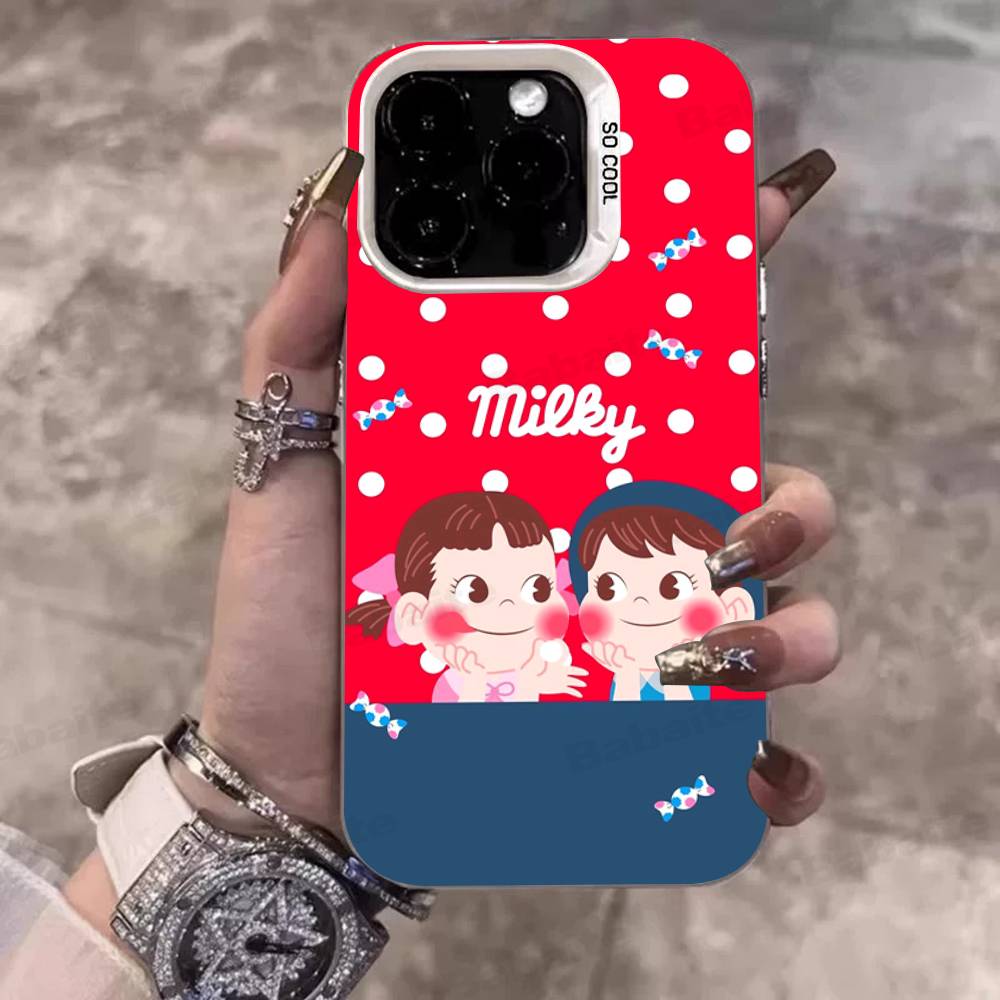 Чехол для телефона Fujiya Milky Peko Chan Для IPhone 17 Air 16 15 14 13 12 11 Pro Max Цветной Жесткий Чехол