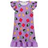Kids Girls Anime Cartoon K-POP Animals Turtles Printed Zoey Ruffle Sleeveless Casual Dress