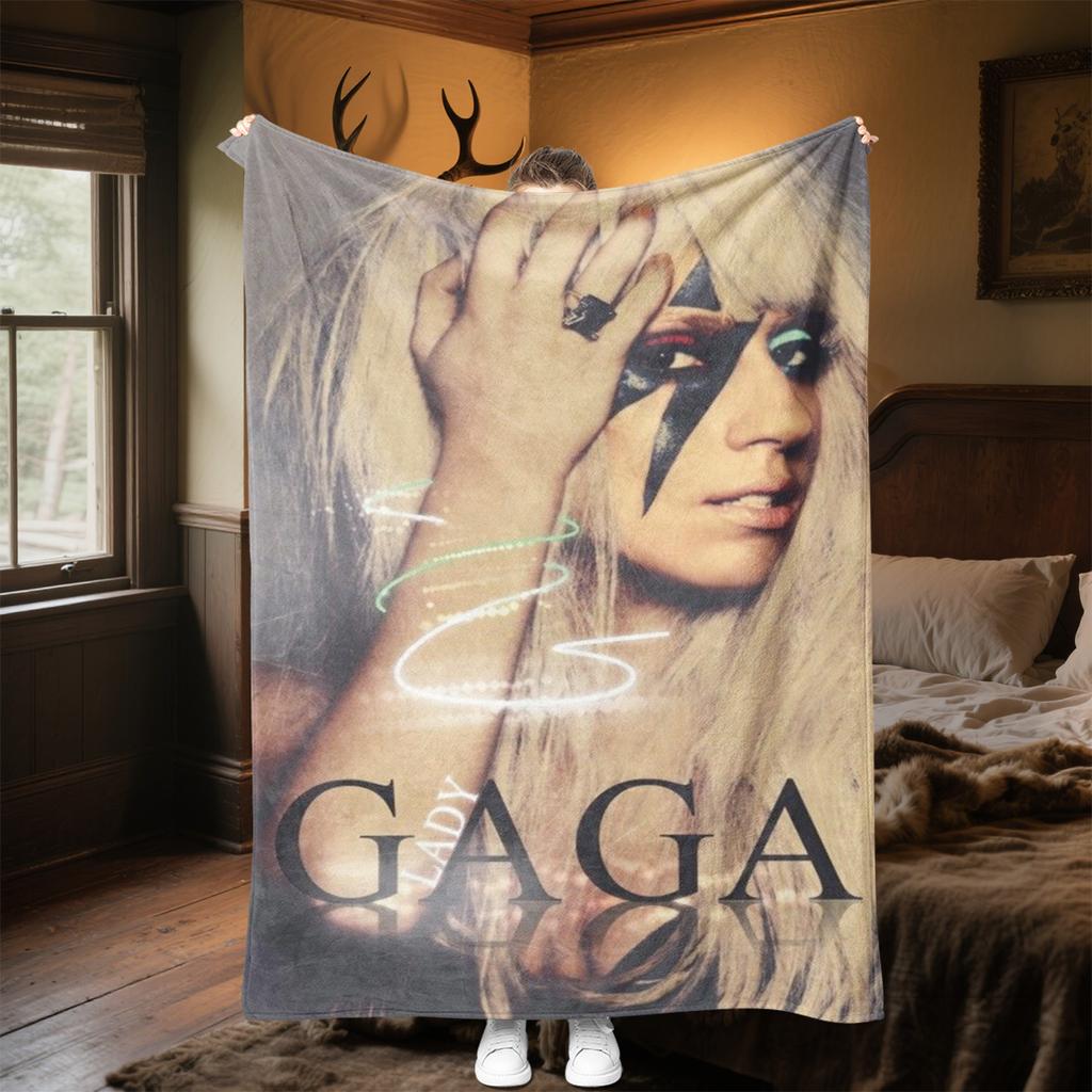 Lady Gaga Blanket All Seasons Soft Comfortable Sofa Office Nap Blanket Travel Blanket Holiday Gift