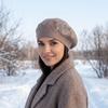 Вязаная Цветочная Шерстяная Беретка Берет со Стразами Шляпа Винтажный Французский Стиль Кепка Художника Для Улицы