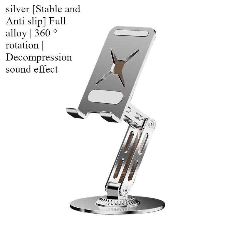 360‑Degree Rotatable Tablet Stand Desktop Metal Supporting Bracket Online‑class Studying Lazy‑mode Video‑browsing Height‑lifting