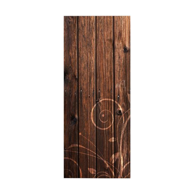 Ретро деревянная наклейка на дверь, настенная художественная роспись, 3D видение, обои для гостиной, сделай сам, наклейки на стену, ПВХ, виниловый дверной постер, домашний декор