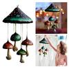 Mushroom Campanula Handmade Art Resin Mushroom Wind Chime Colorful Mushrooms For Outdoor Indoor Decor Patio Balcony