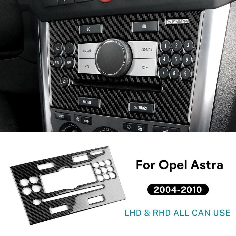 Наклейка из настоящего мягкого углеродного волокна для Vauxhall Opel Astra H MK5 2004 2005 2006 2007 2008 2009 2010 LHD RHD Панель рамки CD-AC для автомобиля