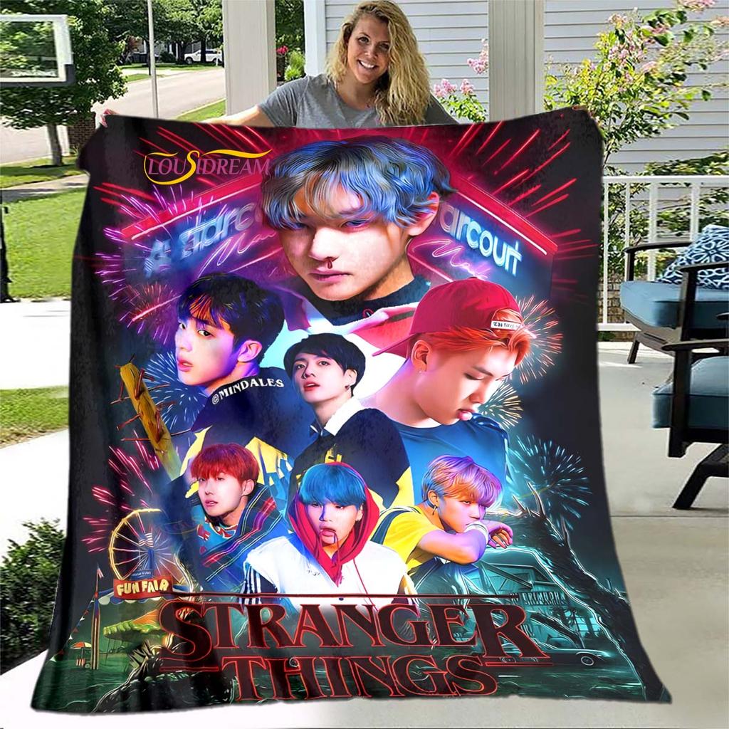 BTS 3D Kpop Bangtan одеяло для кровати для мальчиков офис дом походы пикник толстое одеяло модное покрывало фланелевое одеяло