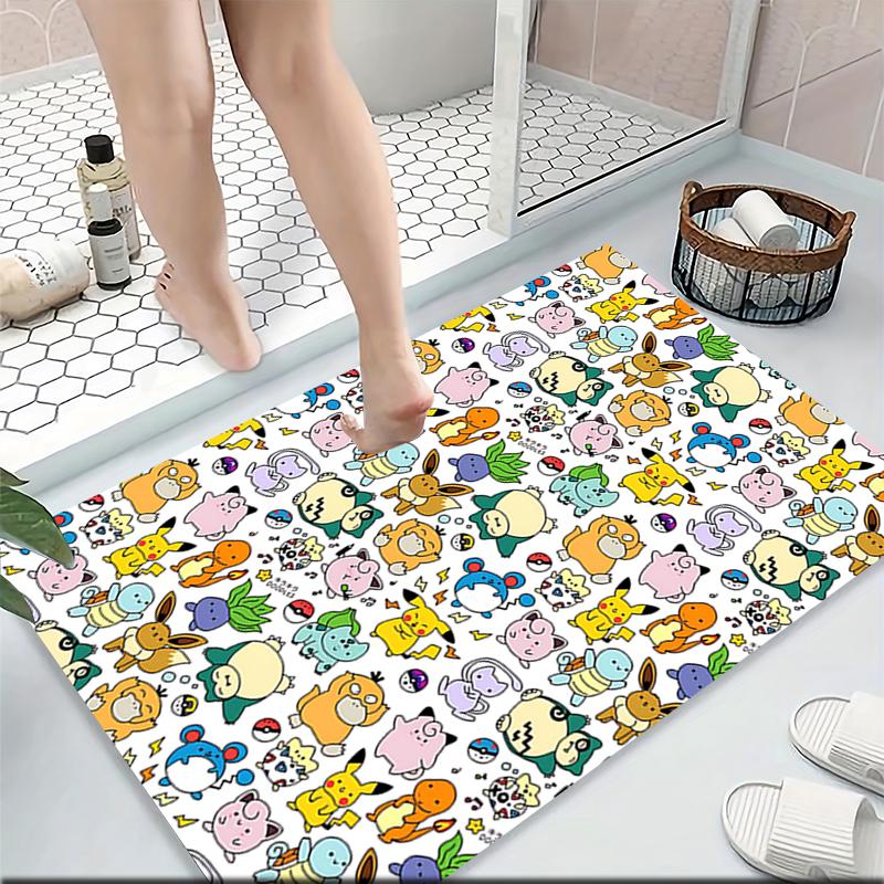 Pokemon Character Collage Carpet Rug Soft Washable Anti Slip Home Living Room Sofa Mats Personalized Christmas Rug