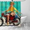 Большая распродажа Новая шторка для душа в современном стиле с крючками для ванной комнаты Водонепроницаемая полиэстеровая ткань