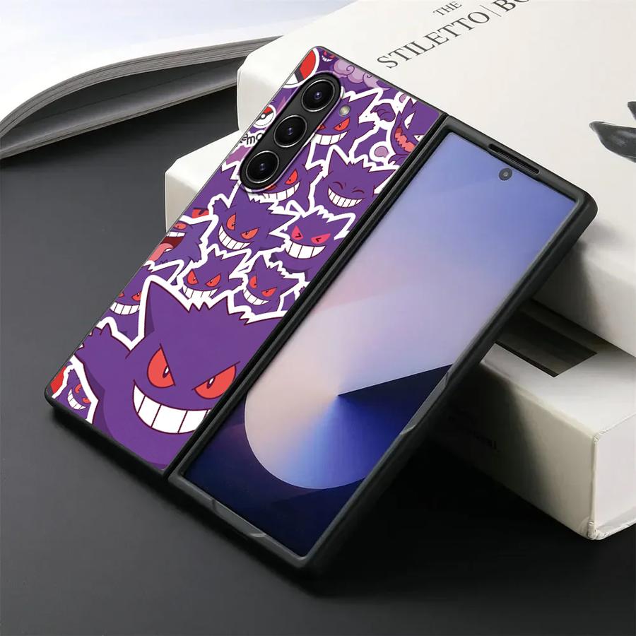 Hot Pokemon Gengar Case for Samsung Galaxy ZFold7 ZFold6 ZFold4 ZFold3 ZFold5 Z Fold 7 6 5 4 3 Back Phone Cover