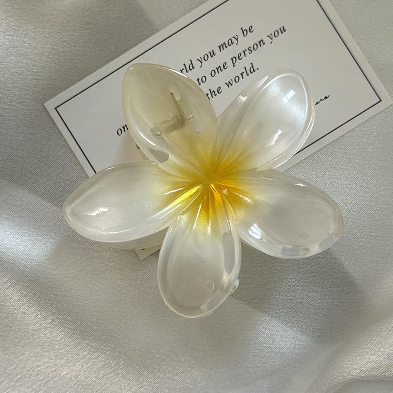 Новые праздничные женские заколки-клипсы Sweet Gradient Clip Plumeria wer Shape Barrettes Summer Girls Hair Accessories