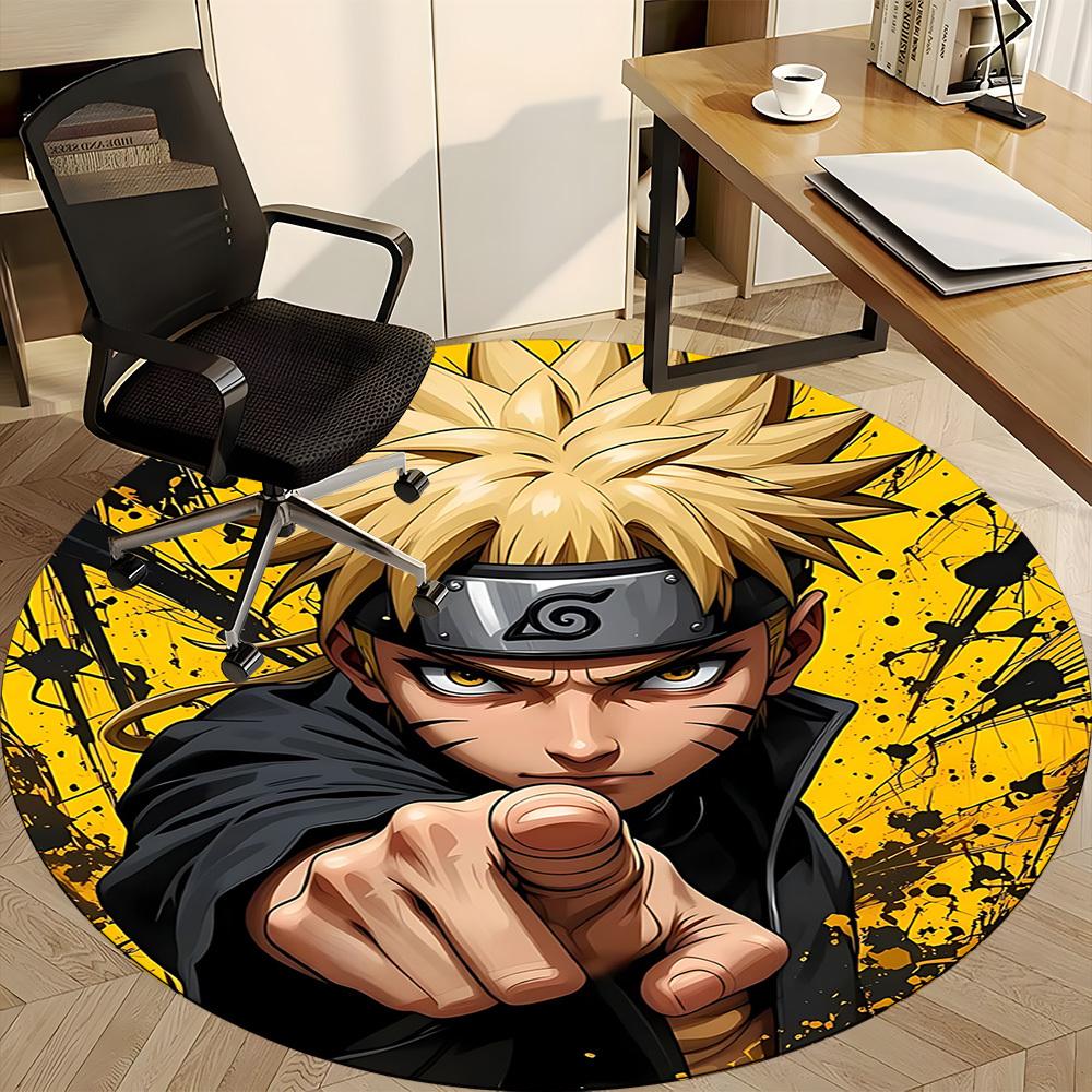 1PC Naruto Office Round Area Rug Suitable For Office, Under Office Chairs Bedroom Living Room Home Decor, Room Deco T1224005
