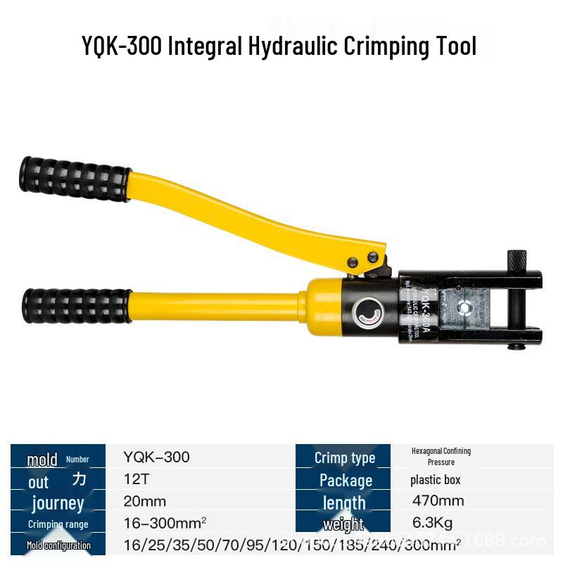 Portable Lithium Battery Electric Hydraulic Crimper for Copper/Aluminum Terminals, 10-400 Crimping Tool.