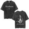 Стирка Винтажная Игровая Bloodborne Fear The Old Blood Футболка Мужская Женская Повседневная Оверсайз Футболка Мужская Высококачественные Хлопковые Футболки