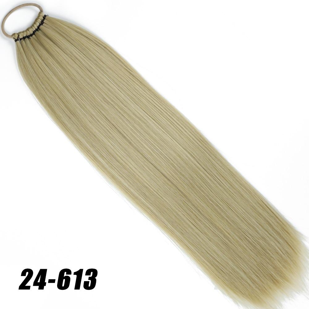 MISSQUEEN Synthetic Ponytail Extensions Wrap Around Elastic Hair Band Stretched Straight Ponytail With Rubber Band Braiding Hair For Women
