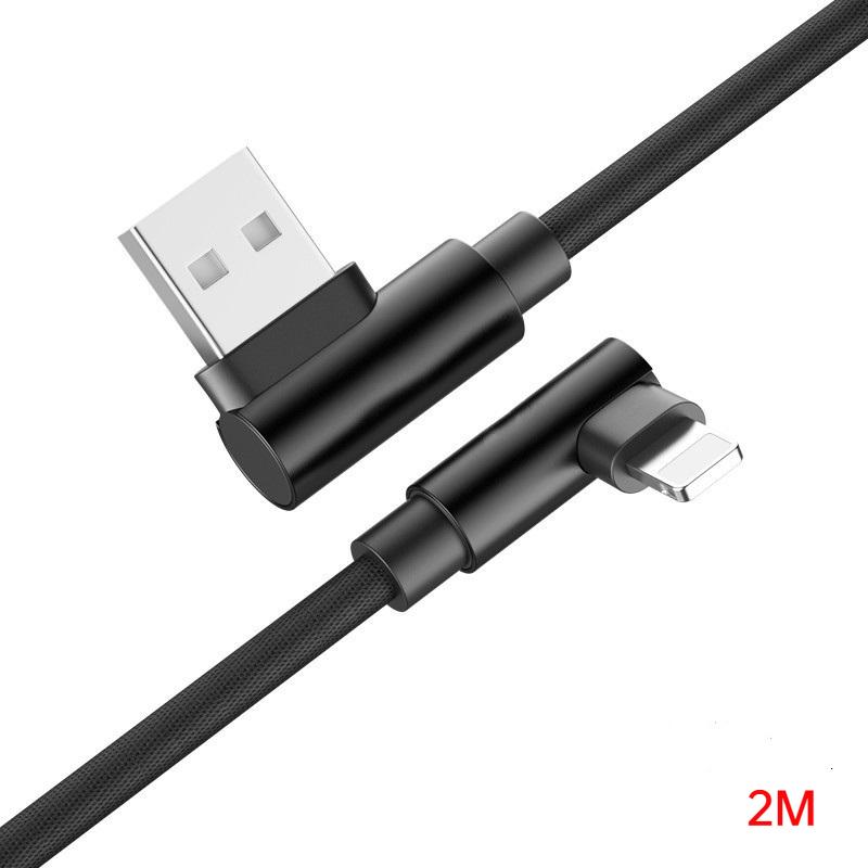 Разъем под углом 90 градусов Не спутывающийся телефонный кабель Micro USB Type C Быстрое зарядное устройство для зарядки Нейлоновый шнур Провод