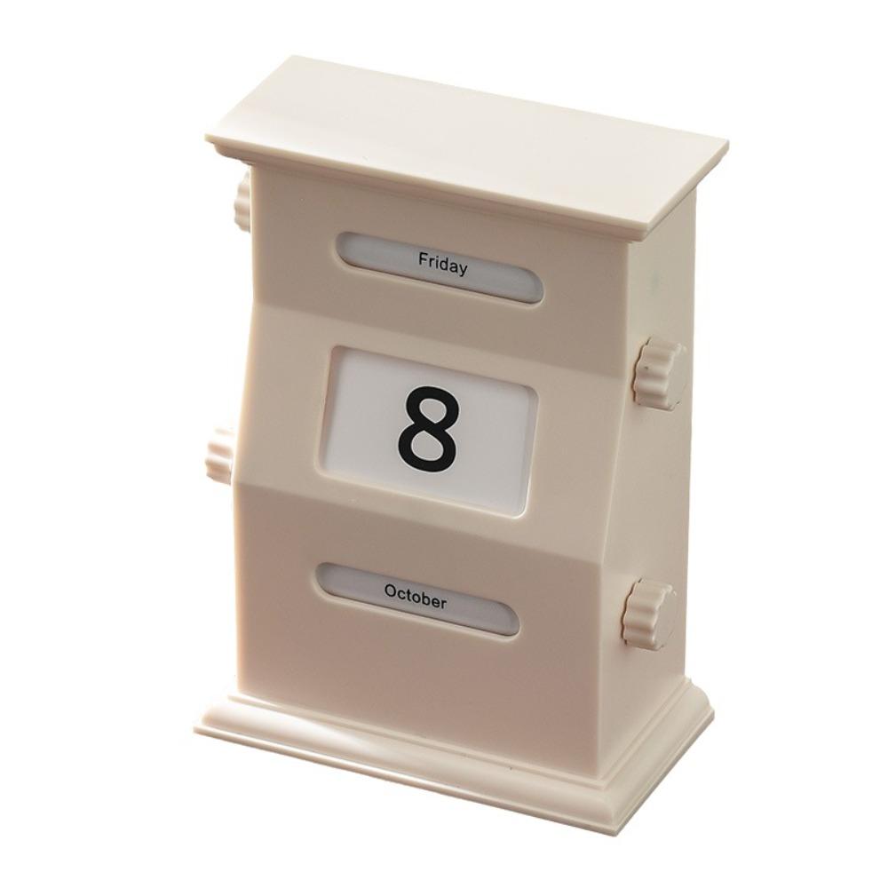 Вращающиеся Ретро Календарные Блоки Винтажный Блочный Календарь Прочный Вечный Настольный Календарь Учеба