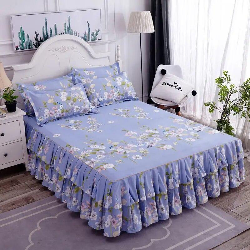 Korean Version Bed Skirt Style Single Piece Bed Sheets Bed Covers Mattresses Anti Slip Protective Covers Dust Covers