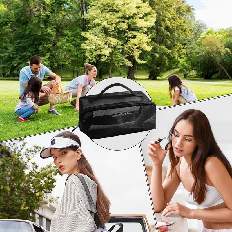 Portable Travel Mesh Shower Tote Bag Suitable for Sports Storage Travel Bag Cosmetic Jewelry Toiletry Bag
