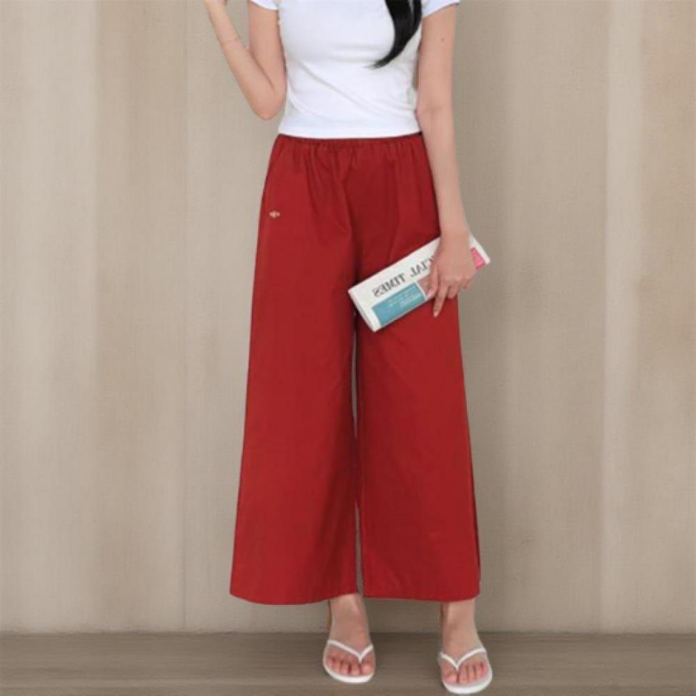 New ArrivAls Open Run Women Solid Embroidered A Line Wide bAnding 9 10 pAnts
