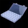 28 Slots Clear Plastic Beads Case Nails Rhinestones Organizer Jewelry Storage Box