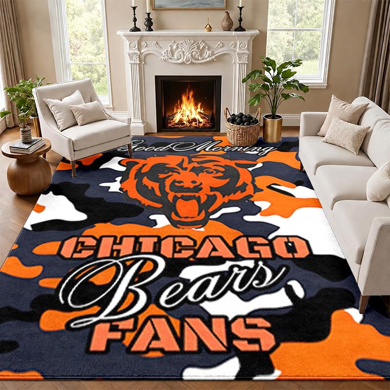 Коврик для входной двери Chicago Bears для гостиной или спальни, Защитный коврик под стул, Офисное украшение, Рождественский подарок, Подарок на день рождения