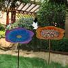 Bee Watering Station with Metal Stake Vivid Flower Design Simple Installation Hummingbird Food Holder Bird Feeder Decoration