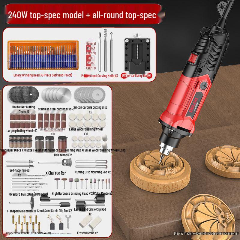 Высокомощная ручная электрическая шлифовальная машина для резьбы по дереву, полировки нефрита, резки и гравировки.