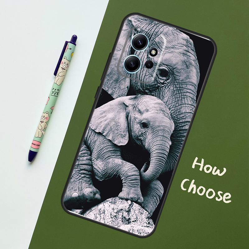 Elephant Baby Nature For Xiaomi Redmi Note 12S 11S 10S 9S Note 12 8 9 10 11 Pro Phone Case For Redmi 12 9 C 10C